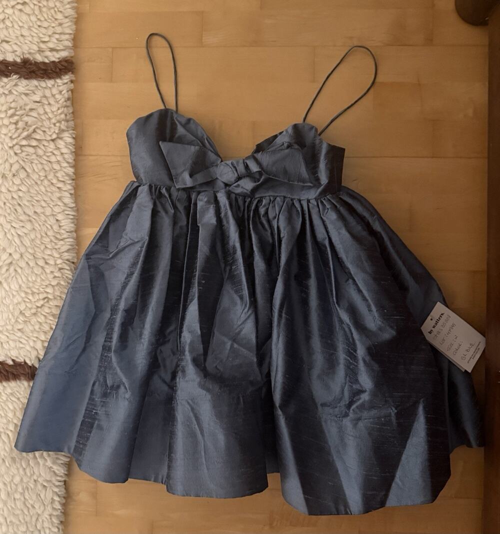NWT Watters Pixie Silk Mini Dress Blue Bridal 2